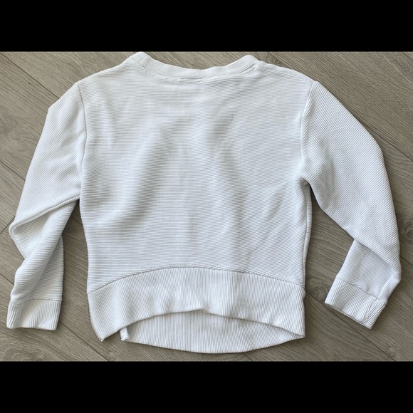 Wilfred Free thick white crop cotton sweat shirt - Picture 3 of 5